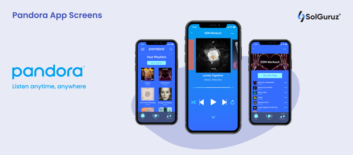 How to Build an app Like Pandora Features, Tech and Cost SolGuruz