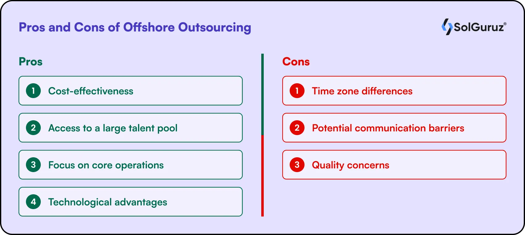 pros and cons of offshore software development outsourcing