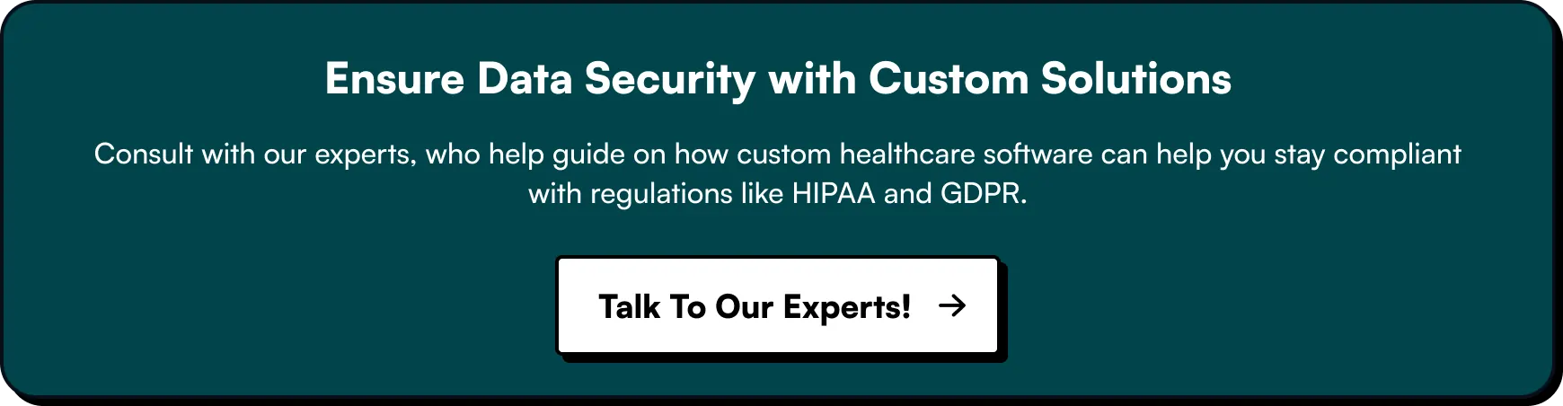 ensure data security with custom solutions for hipaa and gdpr compliance.