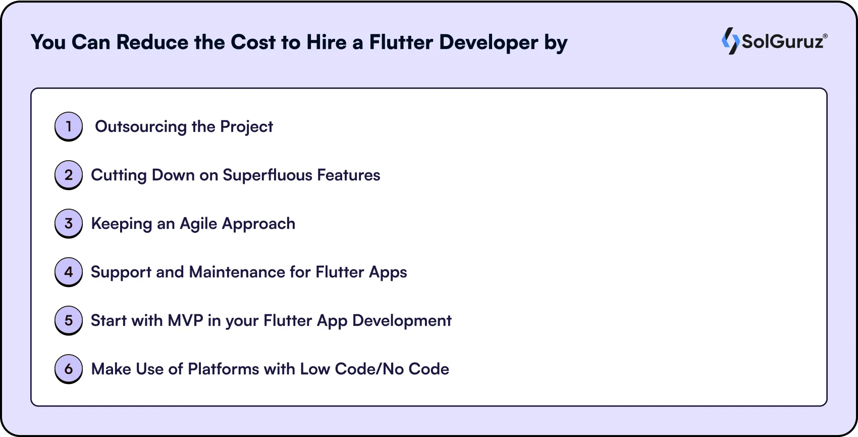 you can reduce the cost to hire a flutter developer